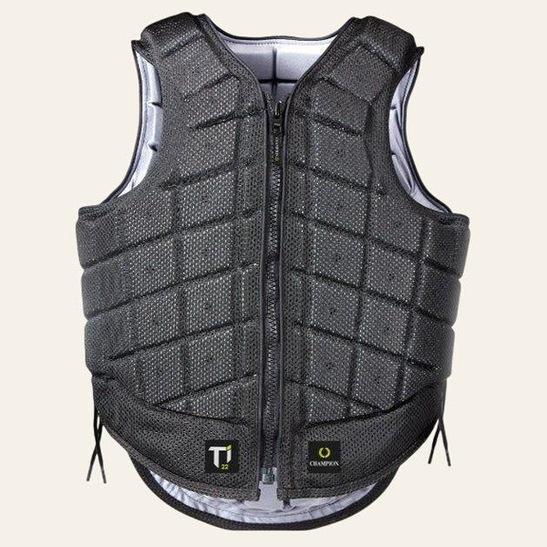 Equisafety champion titanium ti22 adults body protector grey