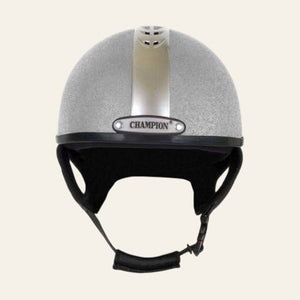 Champion Ventair Deluxe Jockey Helmet Silver/Silver - Equisafety