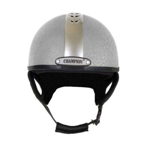 Champion Ventair Deluxe Jockey Helmet Silver/Silver - Equisafety