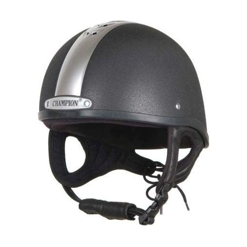 Champion Ventair Deluxe Skull Helmet - Black/Silver - Equisafety