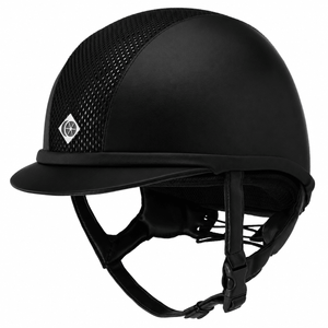 Charles Owen AYR8 PLUS Leather Look - Riding Hats - Black - Equisafety
