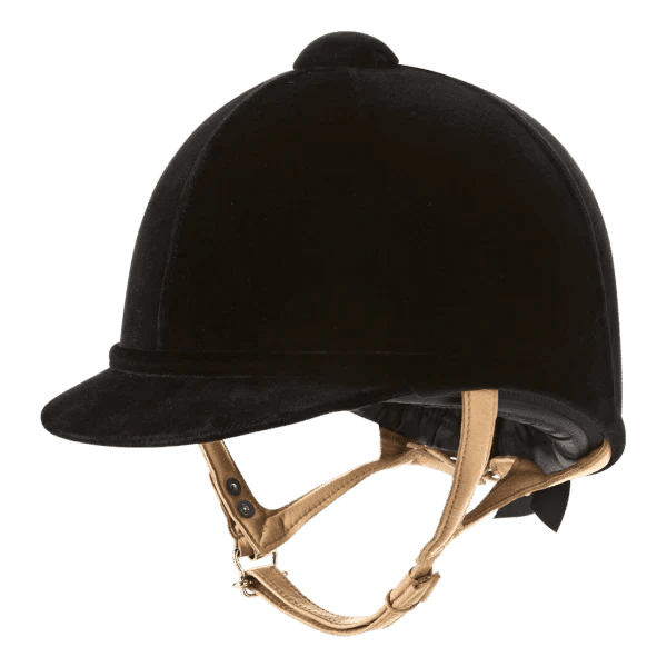 Equisafety charles owen ayr8 plus leather look riding hats navy