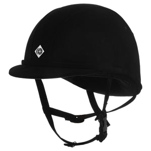 Equisafety charles owen ayr8 plus leather look riding hats navy