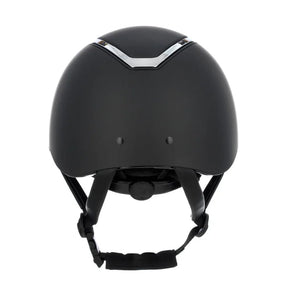 Charles Owen EQX Kylo Black Matte & Silver Adjustable Riding Hat - Equisafety