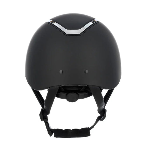 Charles Owen EQX Kylo Black Matte & Silver Adjustable Riding Hat - Equisafety