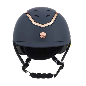 Charles Owen EQx Kylo Riding Helmet with MIPS - Navy Matte/Rose Gold - Equisafety