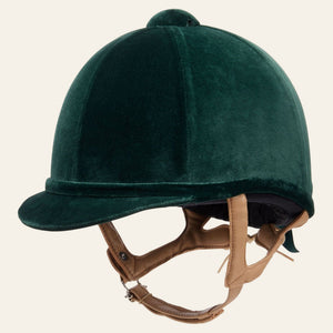 Charles Owen Fian Velvet Riding Hat - Green 1 LEFT - Equisafety