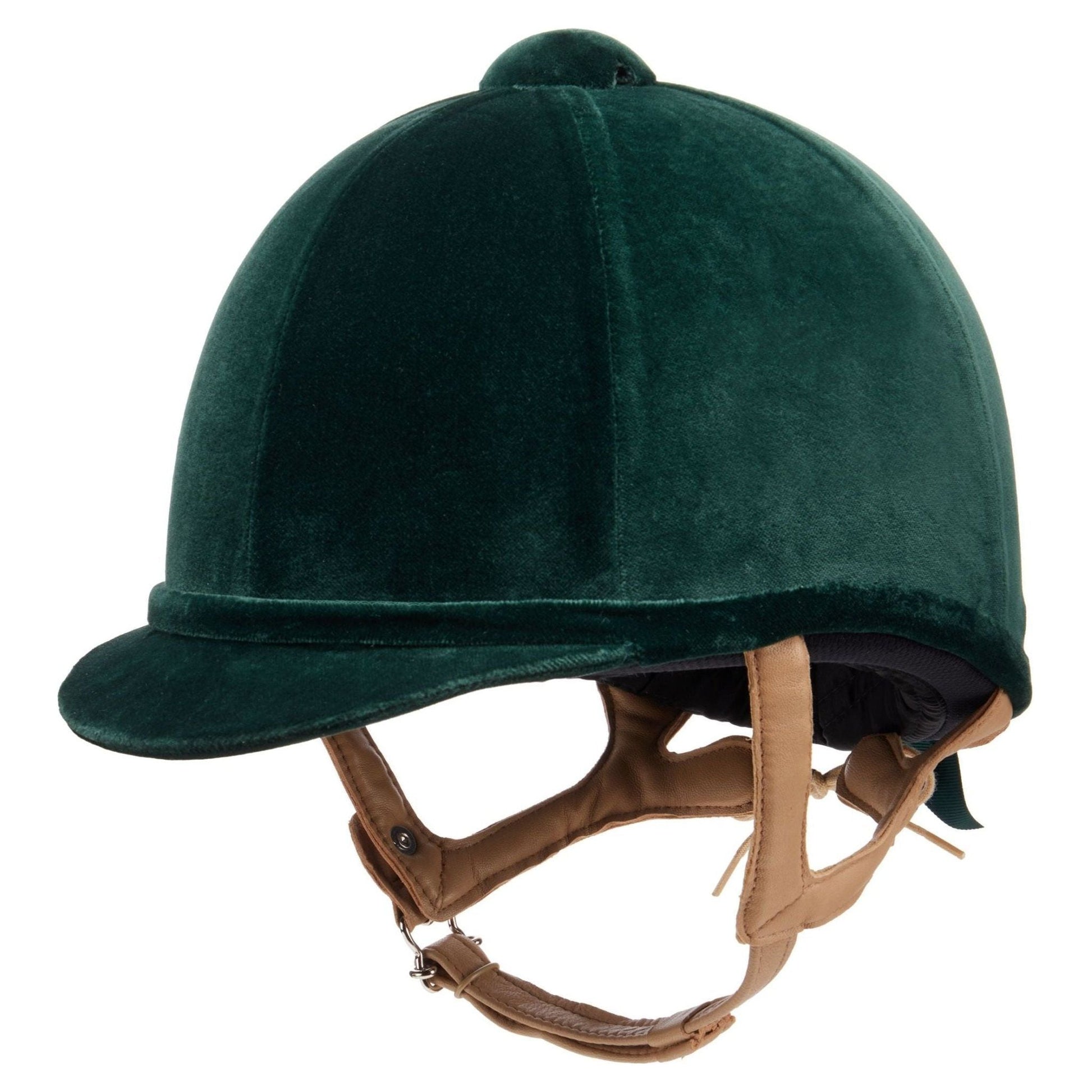 Charles Owen Fian Velvet Riding Hat - Green - Equisafety