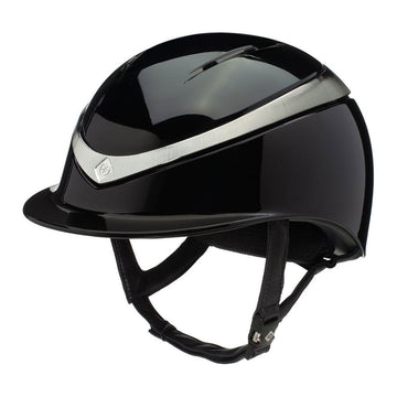 Charles Owen HALO - Riding Hat - Black/Platinum Gloss - Equisafety