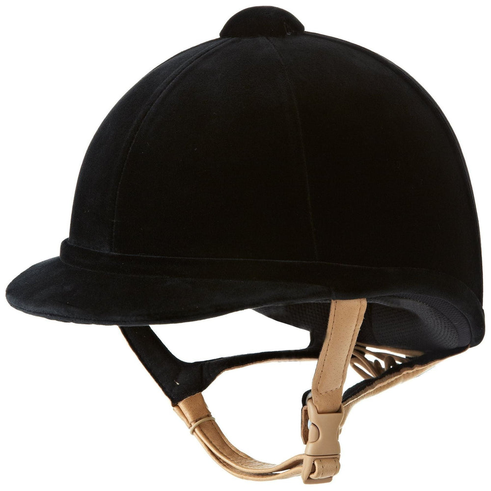 Charles Owen Hampton Velvet Riding Hat - Black - Equisafety