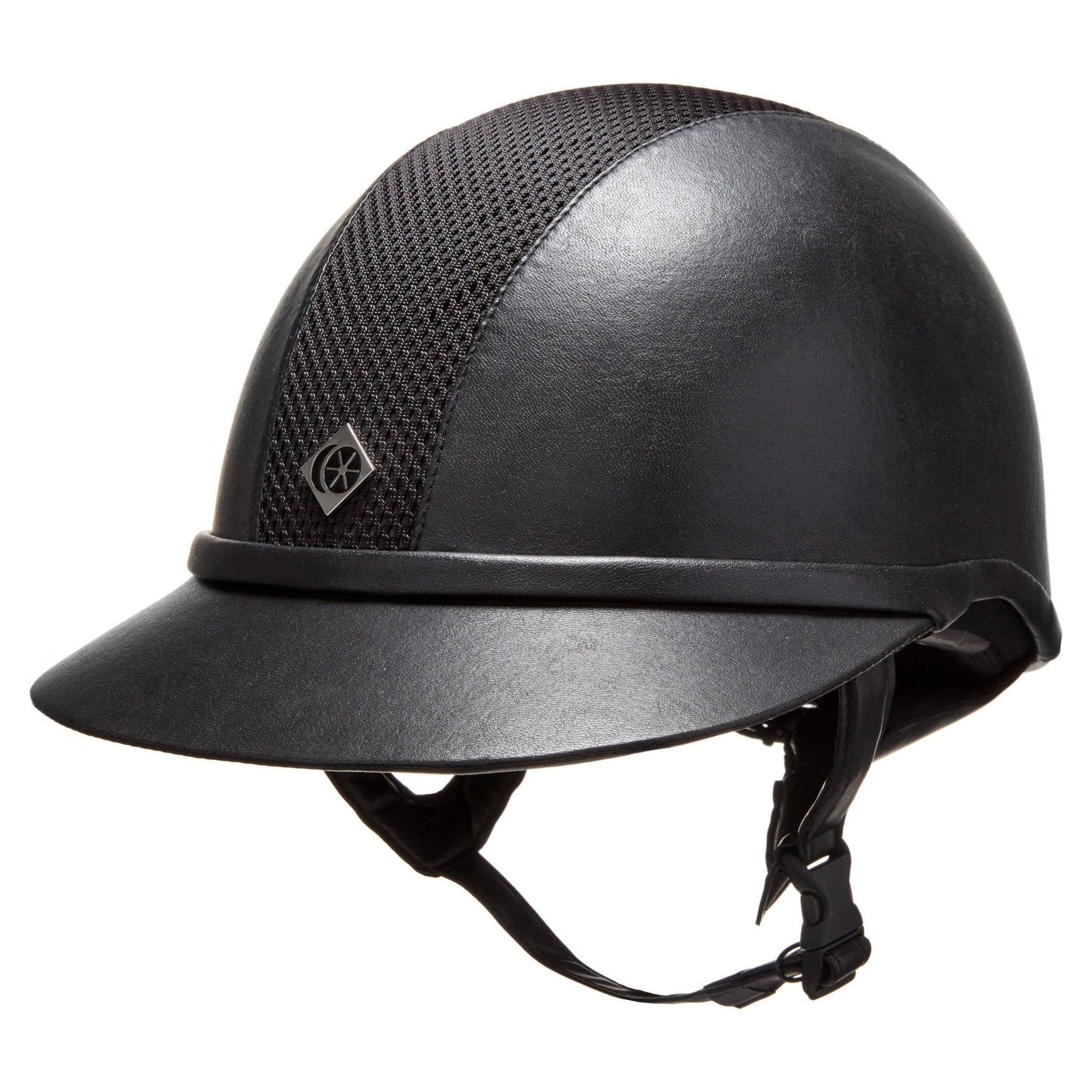 Charles Owen Leather Look SP8 Plus - Riding Hat - Black - Equisafety