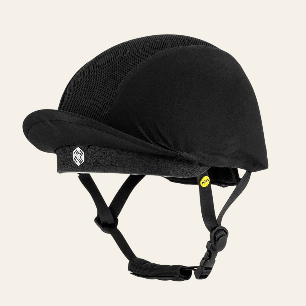 Charles Owen Phoenix Jockey Skull Riding Hat with MIPS - Silver Badge - Equisafety