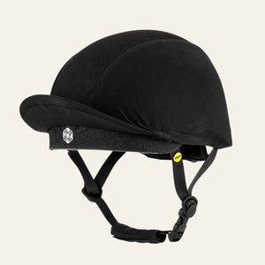 Charles Owen Phoenix Jockey Skull Riding Hat with MIPS - Silver Badge - Equisafety