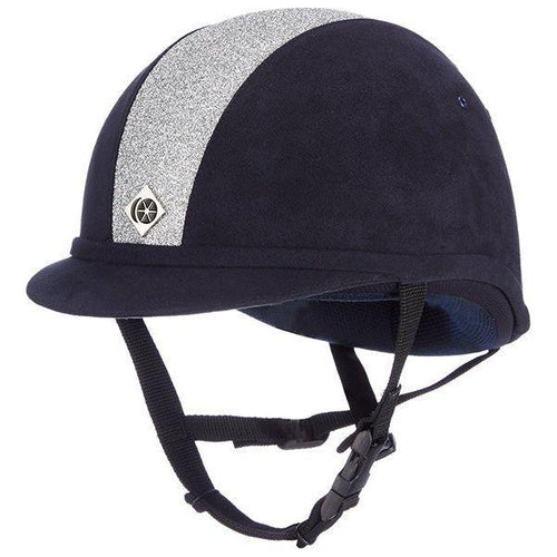 Charles Owen YR8 - Riding Hat - Navy/Silver - Equisafety