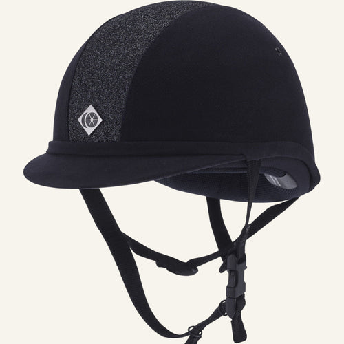 Charles Owen YR8 - Riding Hat - Sparkly Centre/ Navy - Equisafety
