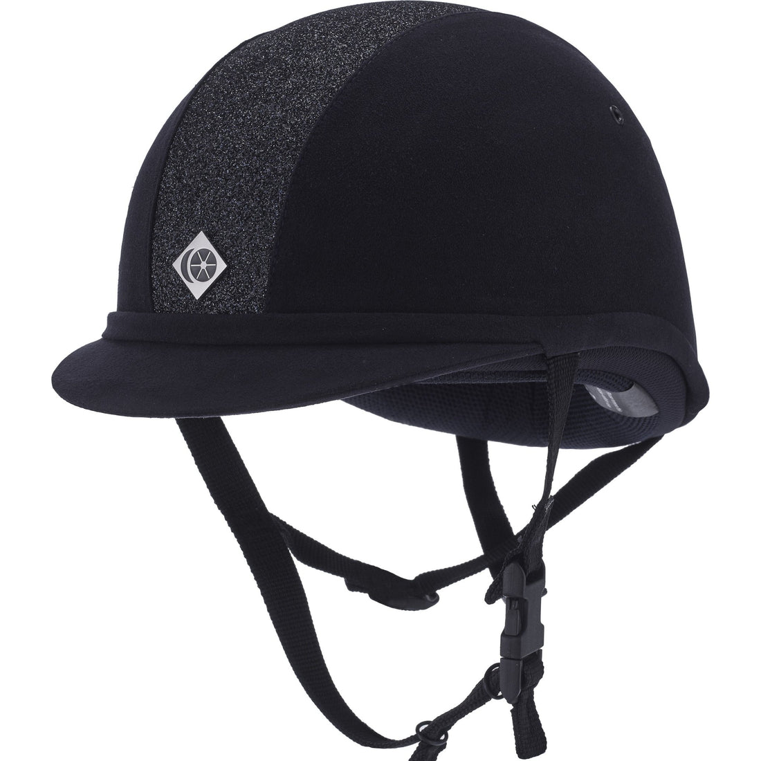 Charles Owen YR8 - Riding Hat - Sparkly Centre/ Navy - Equisafety