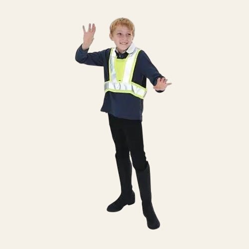 equisafety child reflective hi vis adjustable body harness pink