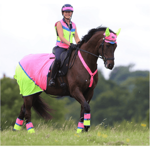 Equisafety child reflective riding quilted gilet hi vis orange