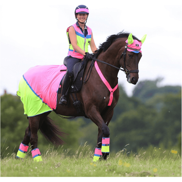 Equisafety child reflective riding quilted gilet hi vis orange