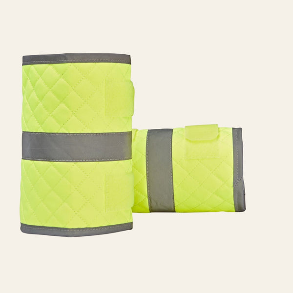 Equisafety child reflective riding quilted gilet hi vis orange