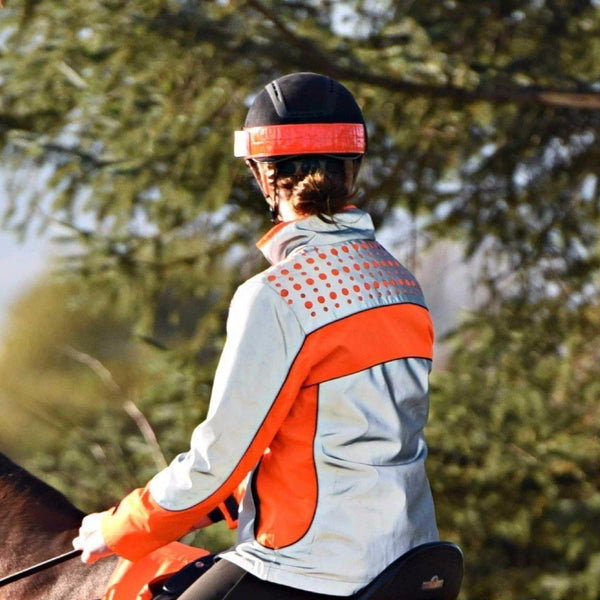 Equisafety child reflective riding quilted gilet hi vis orange