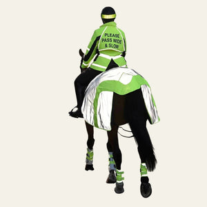 Equisafety child reflective waterproof equestrian riding jacket hi vis pink