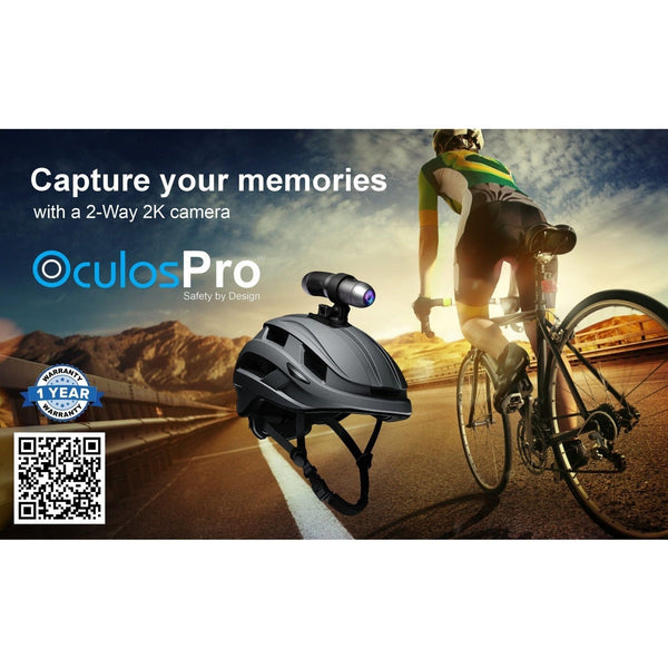 Cycling Helmet Camera OculosPro 2K 2 - way - Equisafety