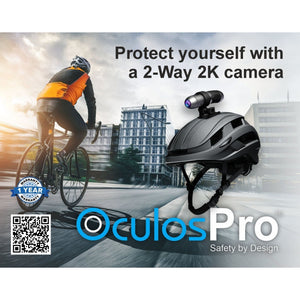 Cycling Helmet Camera OculosPro 2K 2 - way - Equisafety