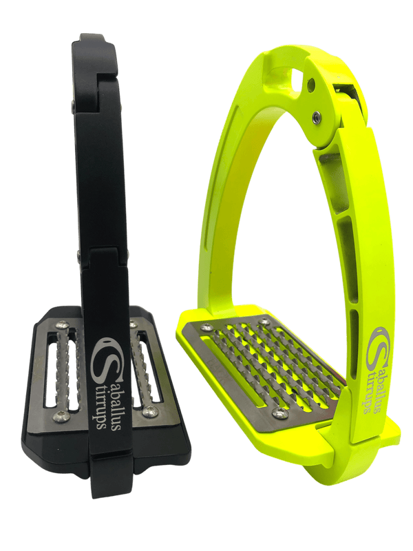 Equisafety Caballus Safety Stirrups - Double Arm Action & 5 degree inclination - Gold - Equisafety