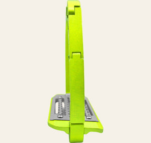 Equisafety Caballus Safety Stirrups - Double Arm Action & 5 degree inclination - Hi Vis Yellow - Equisafety