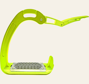 Equisafety Caballus Safety Stirrups - Double Arm Action & 5 degree inclination - Hi Vis Yellow - Equisafety