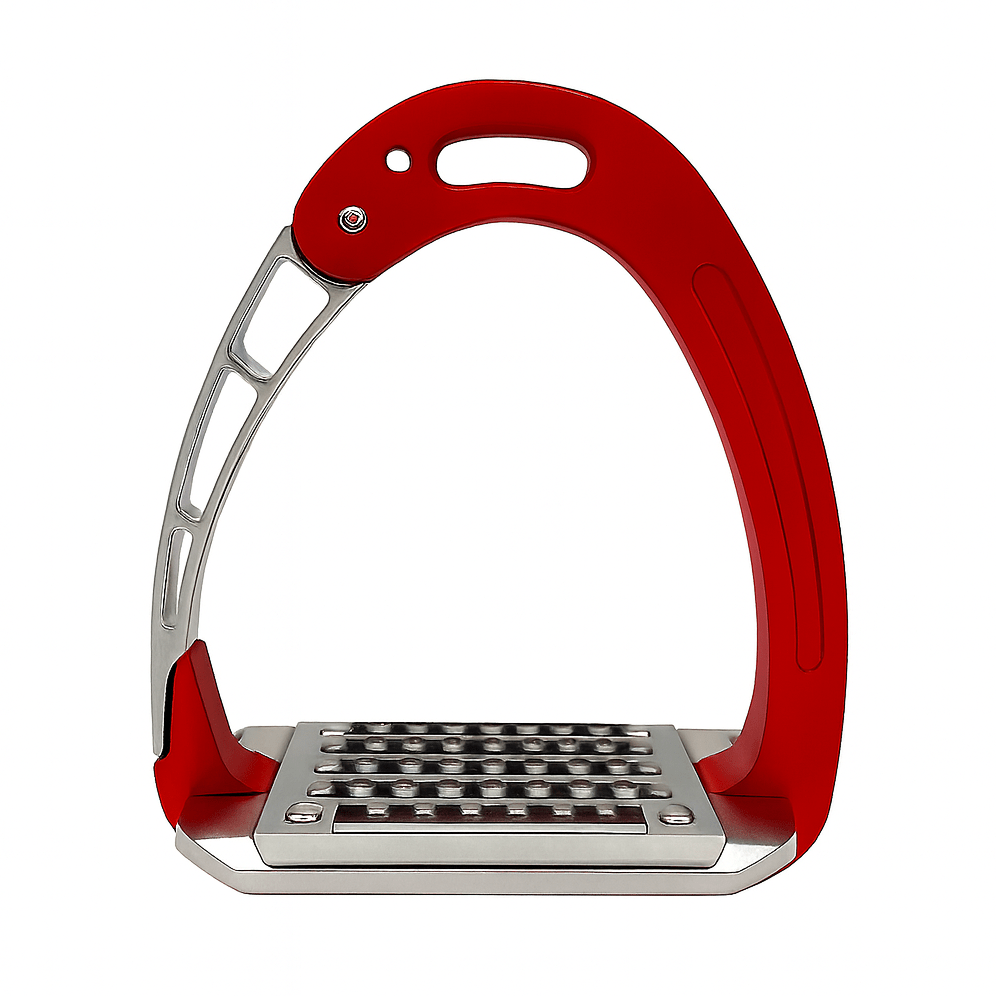 Equisafety Caballus Safety Stirrups - Single Arm Action & 5 degree inclination - Gold - Equisafety