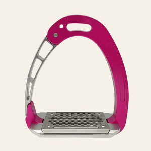 Equisafety Caballus Safety Stirrups - Single Arm Action & 5 degree inclination - Pink - Equisafety