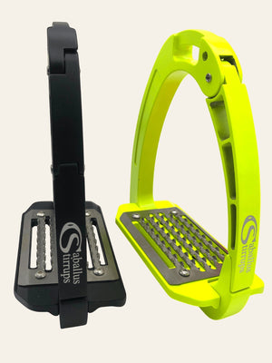 Equisafety Caballus Safety Stirrups - Single Arm Action & 5 degree inclination - Rose Gold - Equisafety