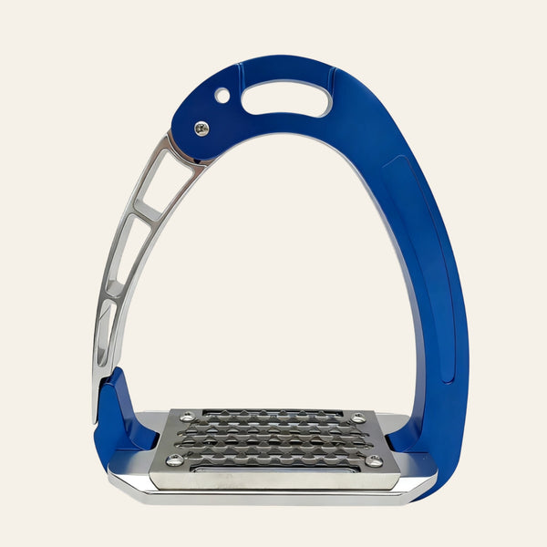 Equisafety Caballus Safety Stirrups - Single Arm Action & 5 degree inclination - Royal Navy - Equisafety