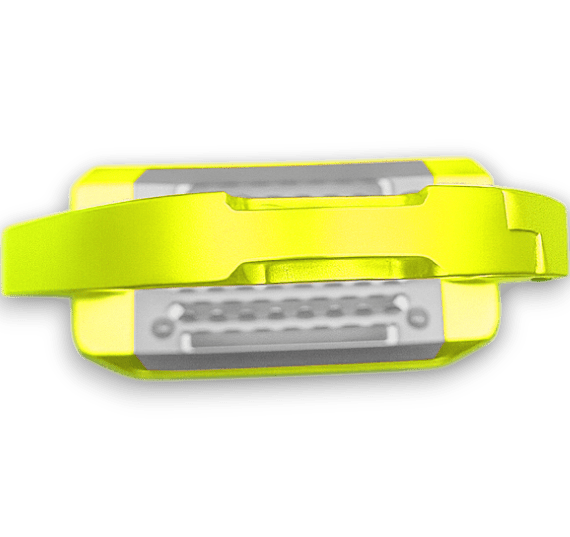 Equisafety Caballus Safety Stirrups with Double Arm Action - Hi Vis Yellow - Equisafety