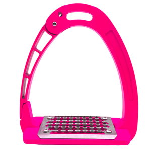 Equisafety Caballus Safety Stirrups with Single Arm Action - HI - VIS YELLOW - Equisafety