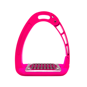 Equisafety Caballus Safety Stirrups with Single Arm Action - HI - VIS YELLOW - Equisafety