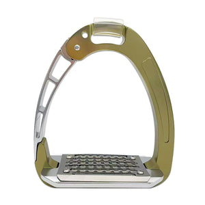 Equisafety Caballus Safety Stirrups with Single Arm Action - HI - VIS YELLOW - Equisafety