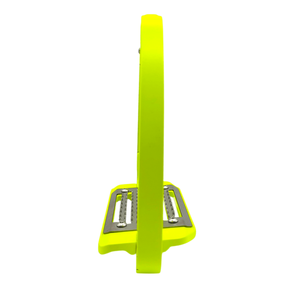 Equisafety Caballus Safety Stirrups with Single Arm Action - HI - VIS YELLOW - Equisafety