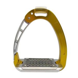 Equisafety Caballus Safety Stirrups with Single Arm Action - HI - VIS YELLOW - Equisafety