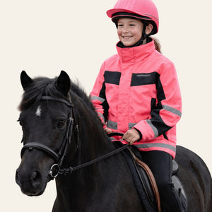 Equisafety Child Hi Vis Inverno Equestrian Riding Jacket - Pink - Equisafety