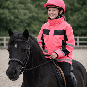 Equisafety Child Hi Vis Inverno Equestrian Riding Jacket - Pink - Equisafety