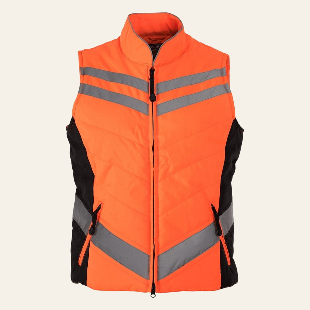 Equisafety CHILD Reflective Riding Quilted Gilet - Orange - Equisafety