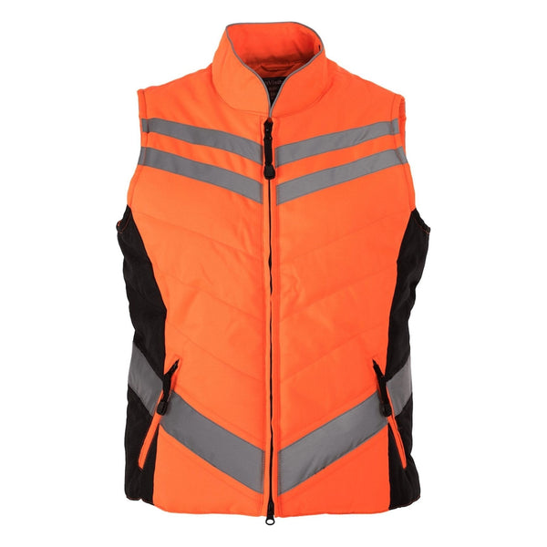 Equisafety CHILD Reflective Riding Quilted Gilet - Orange - Equisafety