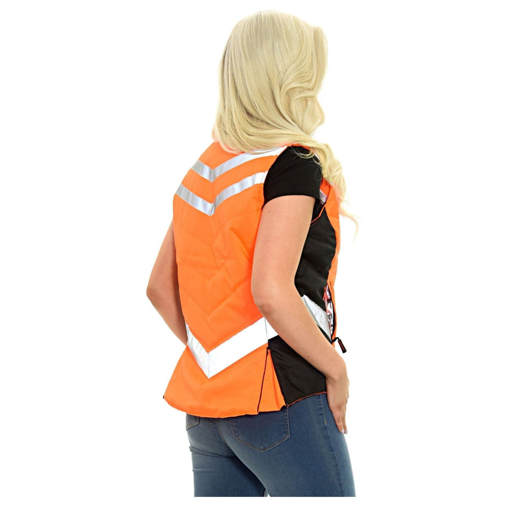 Equisafety CHILD Reflective Riding Quilted Gilet - Orange - Equisafety
