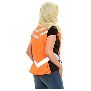 Equisafety CHILD Reflective Riding Quilted Gilet - Orange - Equisafety