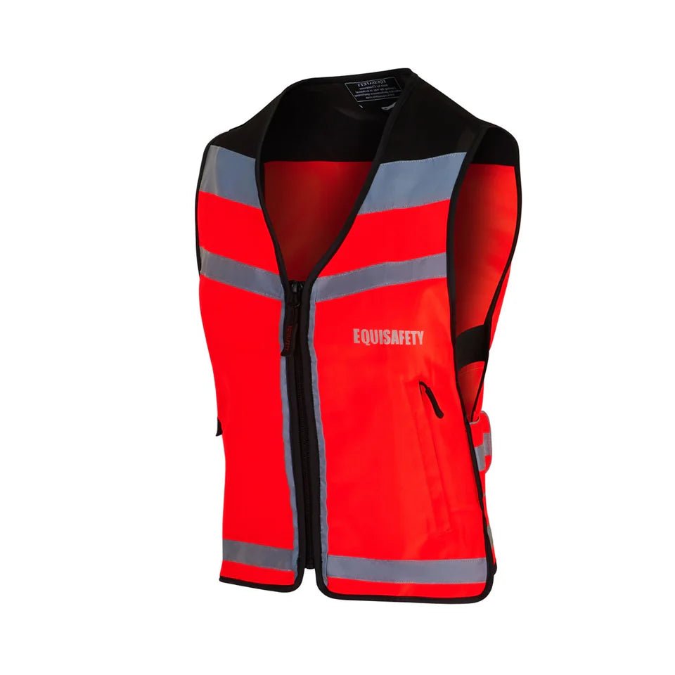 Equisafety Hi Vis Air Waistcoat Red - PLAIN BACK - Equisafety