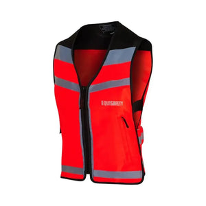 Equisafety Hi Vis Air Waistcoat Red - PLAIN BACK - Equisafety