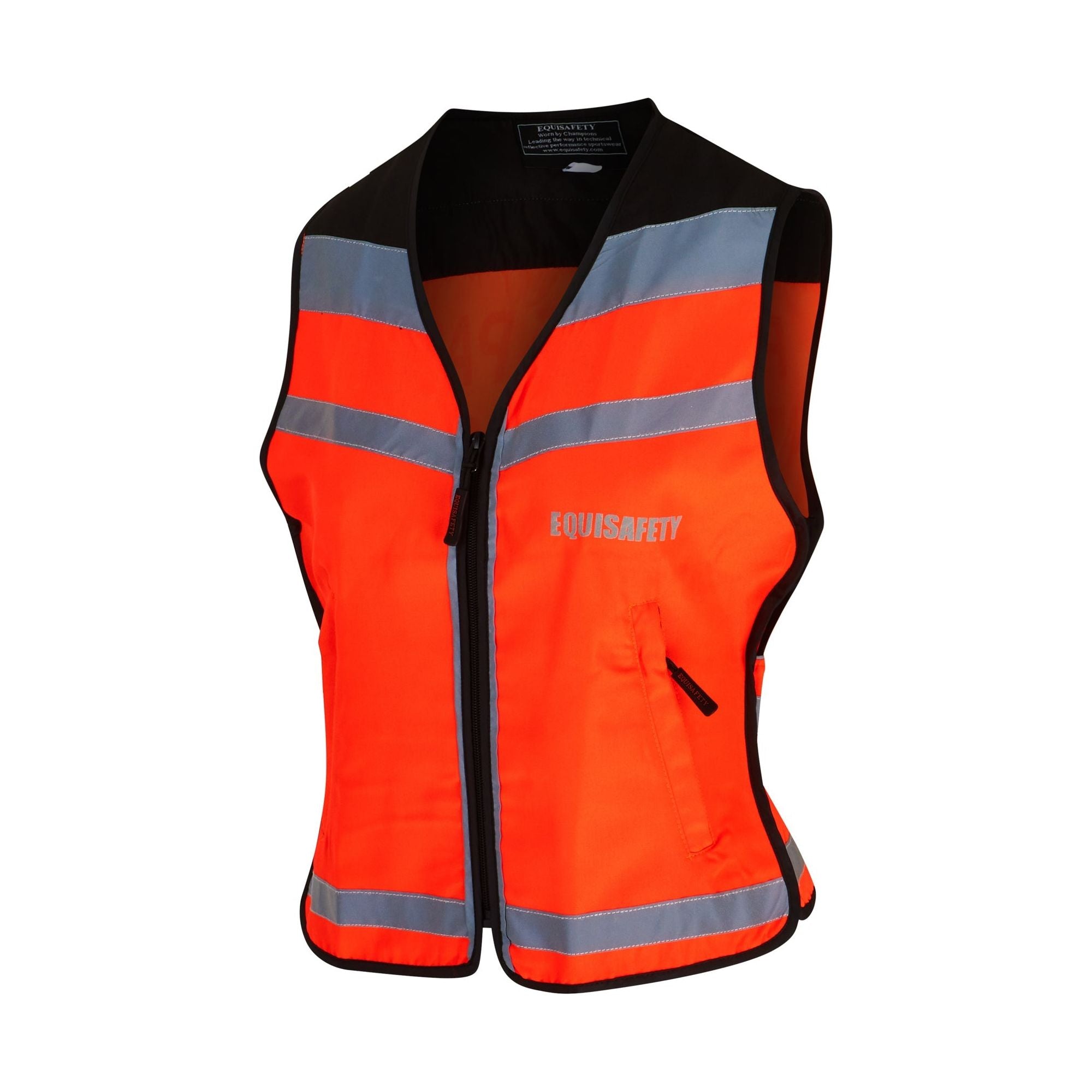 Equisafety Hi Vis CHILD Waistcoat - Orange - Disabled Rider - Equisafety